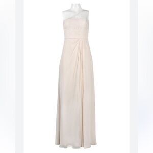 MONIQUE LHUILLIER Women's One Shoulder Bridesmaid Dress In Champagne Size 2